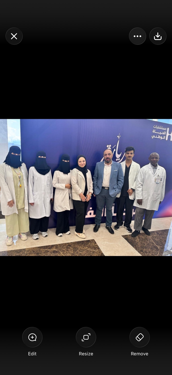 Dr. Mohamed Salama with the clinical team