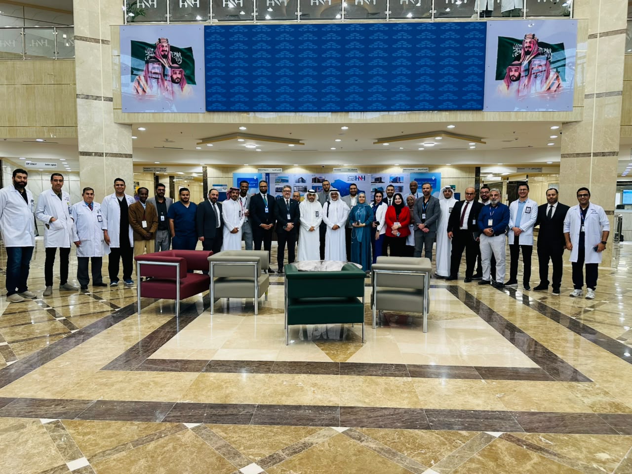 Dr. Mohamed Salama with a multidisciplinary team