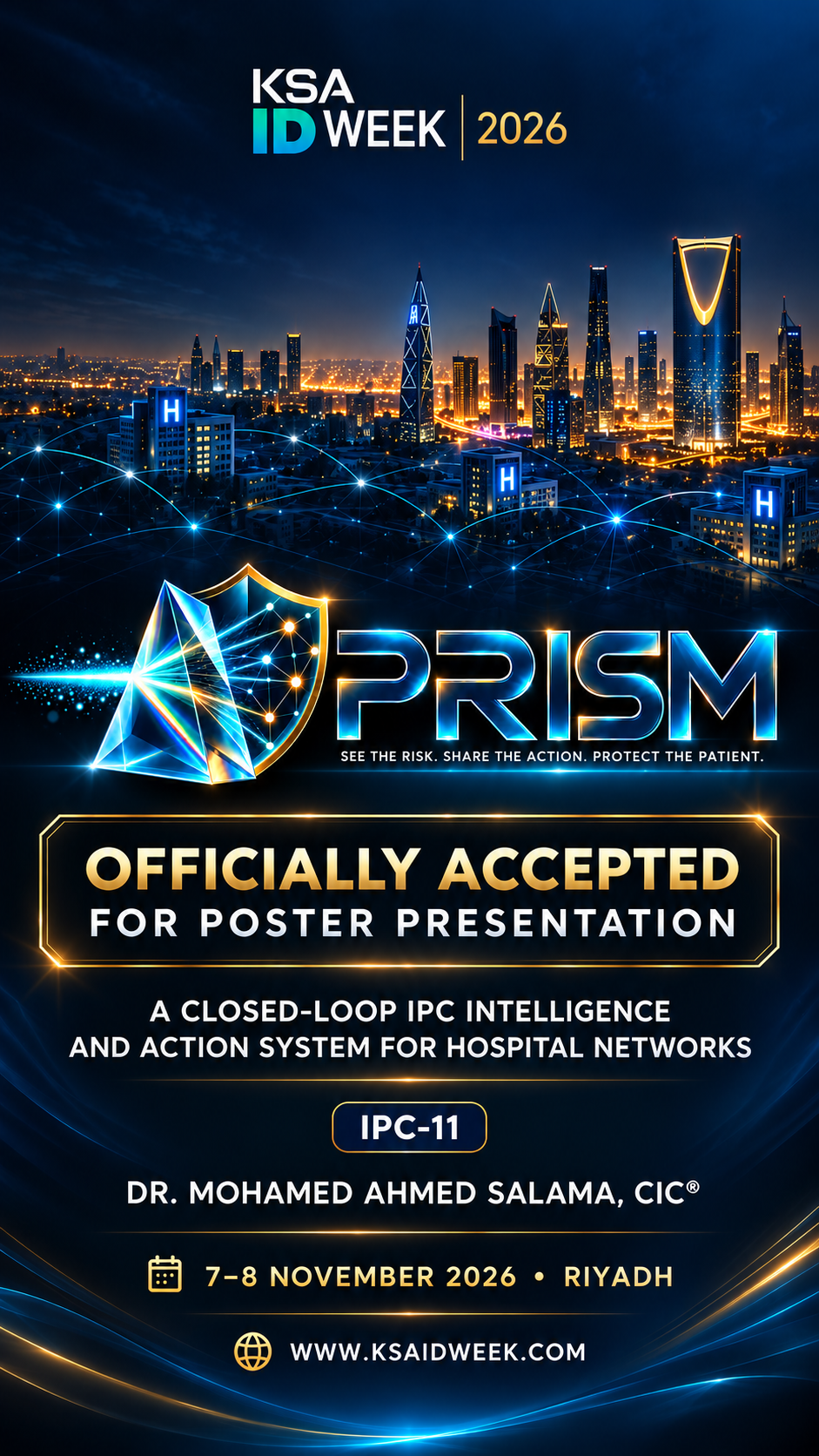 PRISM accepted for poster presentation at KSA ID Week 2026